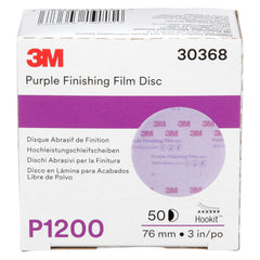 3M 30368 Dischi Abrasivi Viola Grana P1200 76mm 50 Pezzi