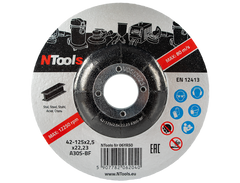 NTools SDCS Disco da Taglio e Molatura Acciaio 125x2,5x22,23mm 25 pz