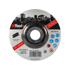 NTools SDCS Disco da Taglio e Molatura Acciaio 125x2,5x22,23mm 25 pz