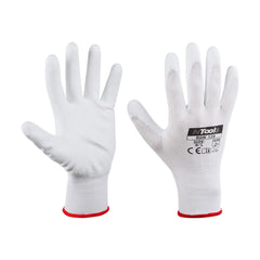 Guanti Da Lavoro Bianco Tag.M Nylon E Poliuretano (12paia)
