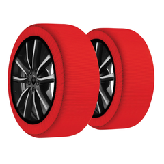 Calze da Neve Auto Omologate Italia, Montaggio Facile, 2 Catene Neve