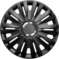 G3 Copricerchi Gomme Auto 13" Nero Lucido Inserto Cromato 4 Pezzi