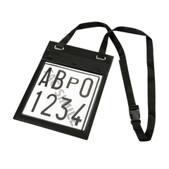 Lampa Porta Targa Prova a Doppia Tasca con Cinghia Regolabile