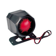 Lampa Sirena Elettronica Antifurto 6 Toni 12V con Staffa di Montaggio