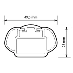Nordrive Alumia Barre Portatutto in Alluminio per Tetto Auto 127 cm