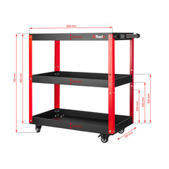 NTools L3S Carrello con Ruote Girevoli in Acciaio da Officina