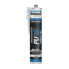 OneBond PU Fast 120 Adesivo Poliuretanico per Cristalli Auto Nero 310ml