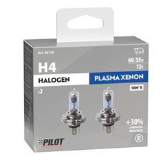 Pilot Lampadina Fari Alogena Blu H4 Attacco P43t 2 Pezzi