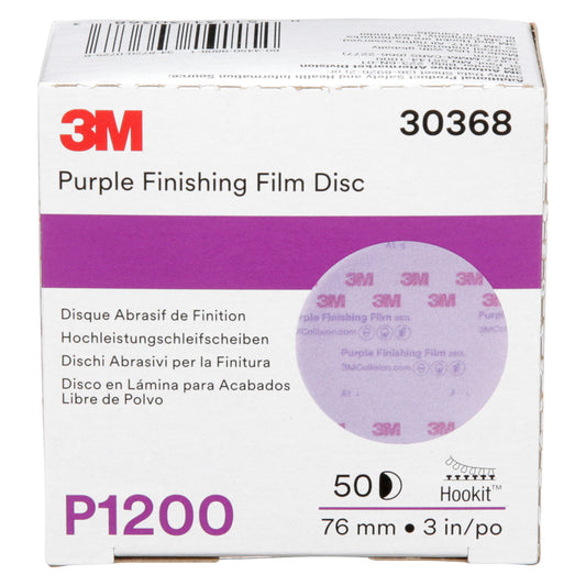 3M 30368 Dischi Abrasivi Viola Grana P1200 76mm 50 Pezzi