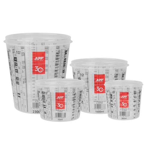 Tazza 1400/1100ml Graduata Per Miscelare Vernici 25 Pz