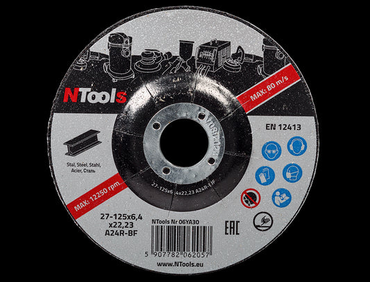NTools SDSS Disco Abrasivo per Acciaio 115x6,4x22,23mm 5 Pezzi