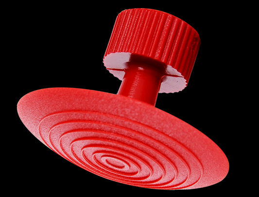 Piastra Adesiva Rossa Rotonda Con Superficie Sferica D32mm