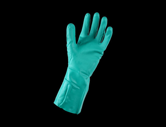 Guanti Nitrile Tg.8,5 Verde Con Maglia Interna