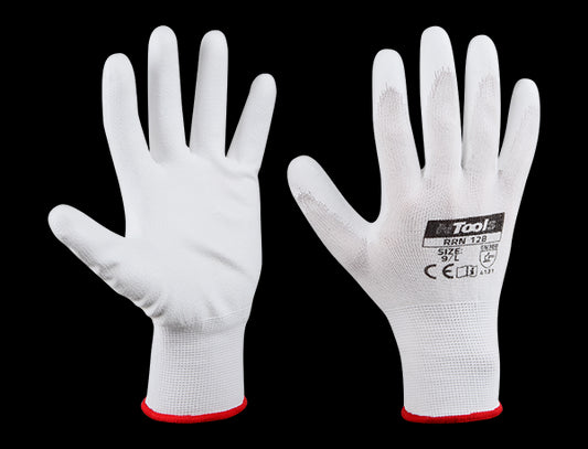 Guanti Da Lavoro Bianco Tag.Xl Nylon E Poliuretano (12paia)