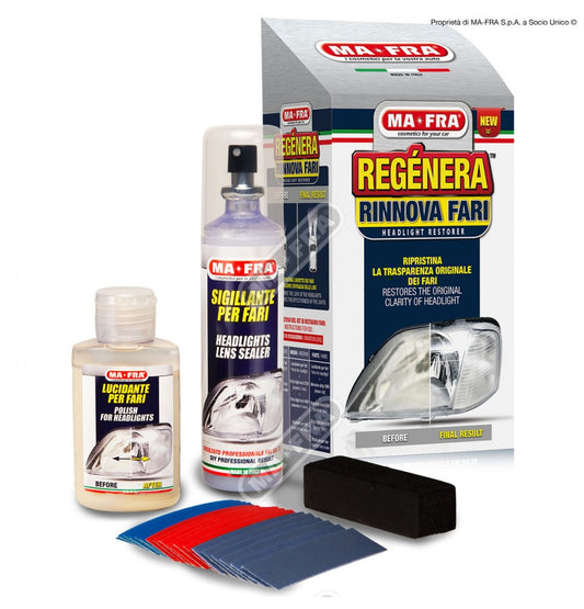 Regenera Headlight Restoration Kit 6 Pcs Rinnova Fari