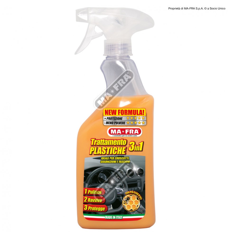 Mafra Trattamento Plastiche Auto 3in1 500 ml Pulisce Protegge Lucida