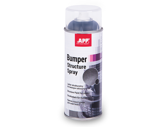 APP Bumper Vernice Spray 1K Goffrata Nera 400 ml per Plastiche Auto