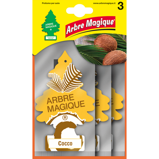 Arbre Magique Cocco Profumo Auto Fresco 3 Pezzi
