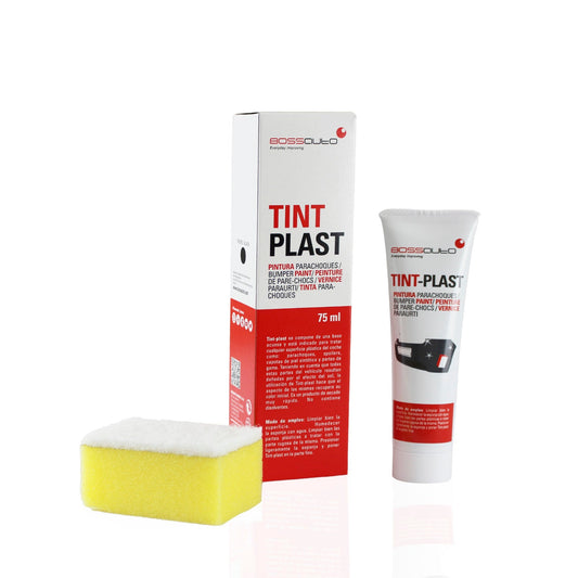 Bossauto Tint-plast Colorante Nero per Rinnovare Plastiche Auto 75 ml