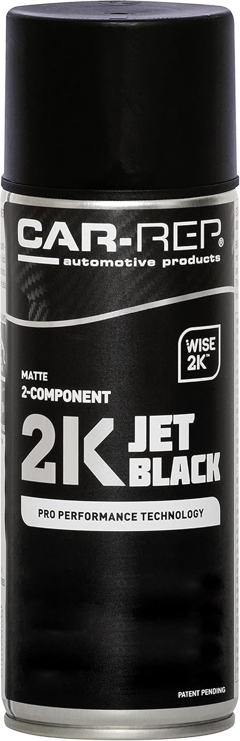 Car-rep Vernice Auto Epossidica 2K Top Coat Jet Nero Opaco 400 ml