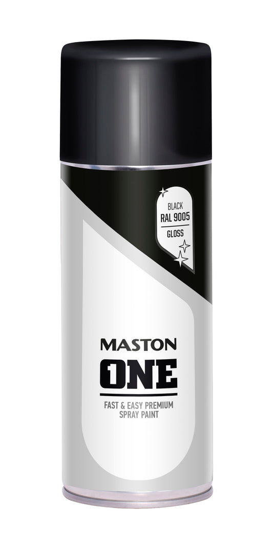 Car-rep Maston One Vernice Spray Multiuso Nero Satinato Ral 9005 400ml