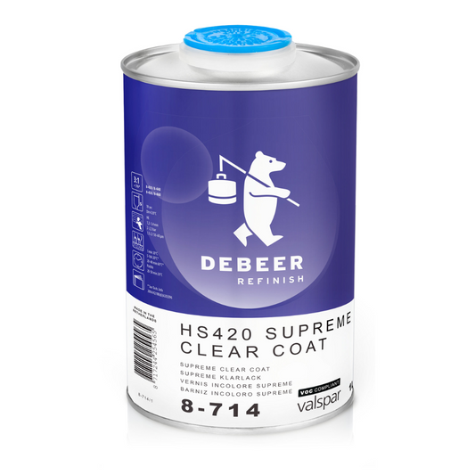 DeBeer 8-714 HS420 Supreme Clear Coat Vernice Trasparente 1 Litro
