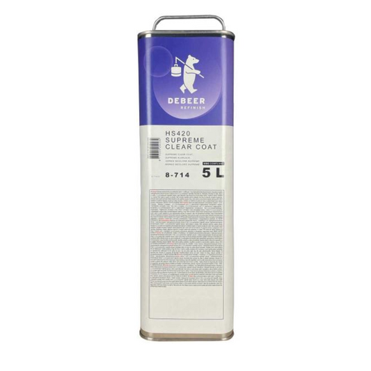 DeBeer 8-714 HS420 Supreme Clear Coat Diluente 5 Litri