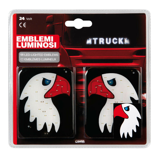 Lampa Spell-It Emblemi Luminosi LED Aquila per Camion 2 Pezzi