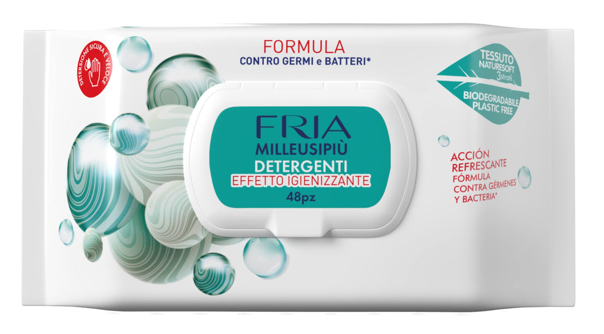 Fria MilleusiPiù Salviette Igienizzanti Antibatteriche 48 Pezzi