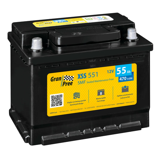 Gran Pree XSS551 Batteria Auto 12V 55Ah SMF L2 470A