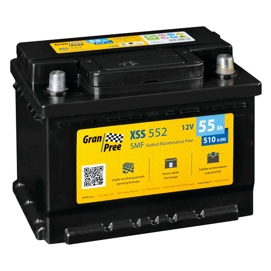 Gran Pree XSS552 Batteria Auto 12V 55Ah SMF LB2 510A