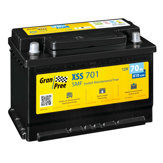Gran Pree XSS701 SMF Batteria Auto 12V 70Ah 610A L3