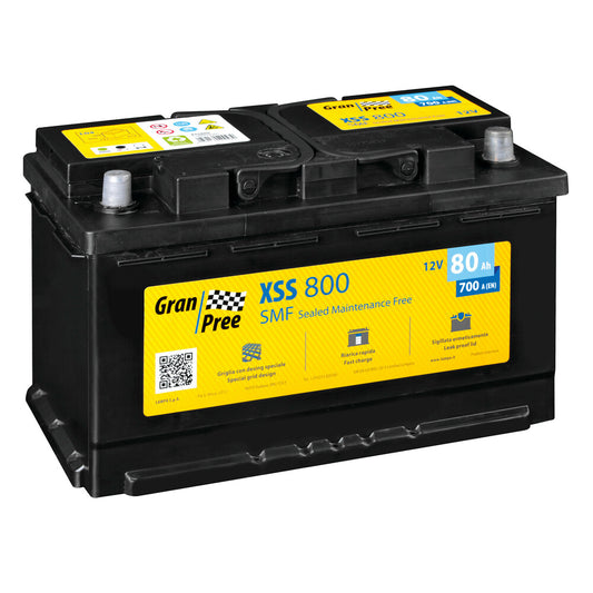 Gran Pree XSS800 SMF Batteria Auto 12V 80Ah 700A L4