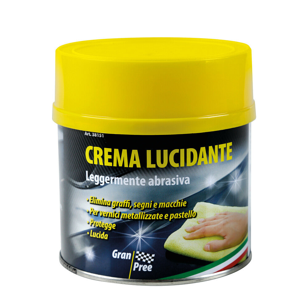 Gran Pree Crema Lucidante Abrasiva con Spugnetta Elimina Graffi 400 ml