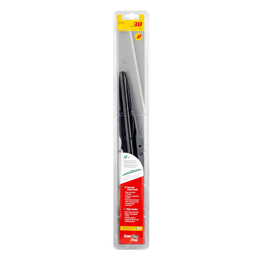 Gran Pree Spazzole Tergicristallo Universali 38 cm 2 Pezzi