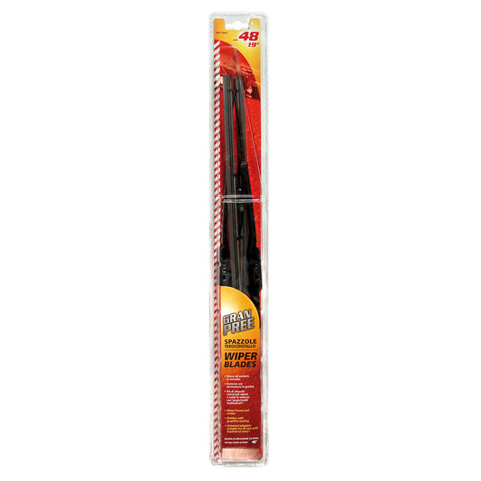 Gran Pree Spazzole Tergicristallo Universali in Metallo 48 cm 2 Pezzi