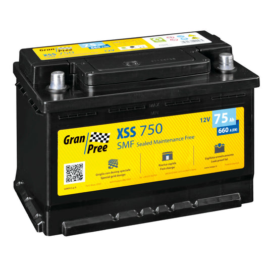 Gran Pree XSS750 Batteria Auto 12V 75AH SMF L3 660A