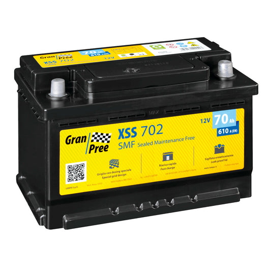 Gran Pree XSS702 Batteria Auto 12V 70Ah 610A SMF