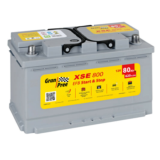 Gran Pree XSE800 Start-Stop EFB Batteria Auto 12V 80Ah 620A L4