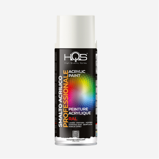 HQS Bomboletta Spray Vernice Acrilica RAL 9016 Bianco Lucido 400 ml