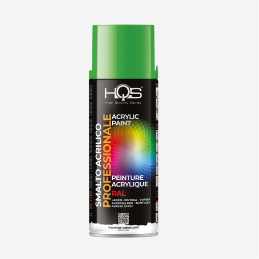 HQS Bomboletta Spray Vernice Acrilica RAL 6018 Verde Giallo 400 ml