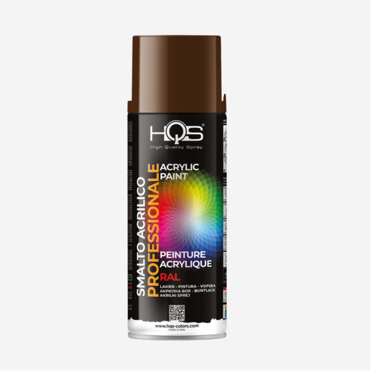 HQS Bomboletta Spray Vernice Acrilica RAL 8011 Marrone Noce 400 ml