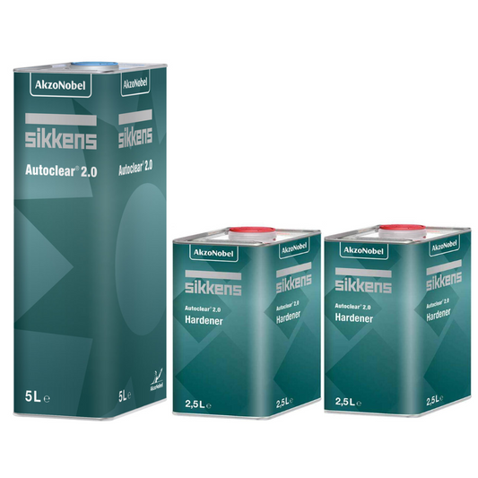 Sikkens Autoclear 2.0 Trasparente 5 Litri + 2 Catalizzatori 2,5 Litri