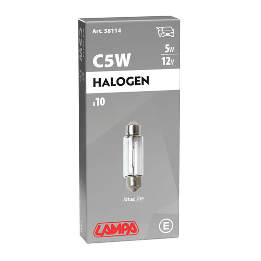 Lampa Lampadine Luci Targa C5W Siluro Bianche per Auto 11x35mm 10 pz