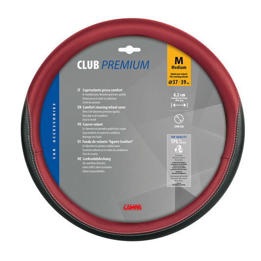 Lampa Club Premium Coprivolante TPE M 37-39 cm Nero e Rosso