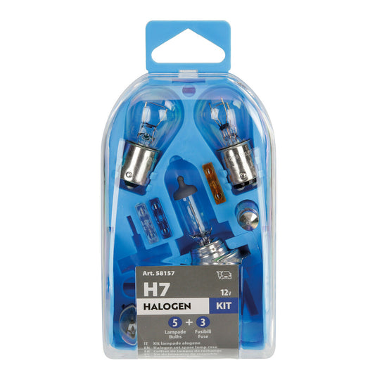 Lampa Kit Lamadine Ricambio Auto H7 12V 5 Lampade + 3 Fusibili