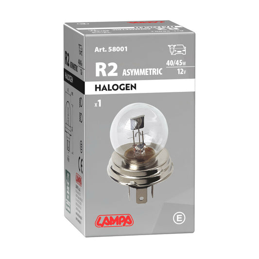 Lampa Lampadina Alogena Asimmetrica Bianca per Auto R2 1 Pezzo