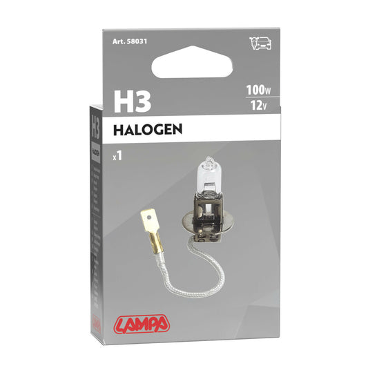 Lampa Lampadina Alogena per Auto 12V H3 100W 1 Pezzo