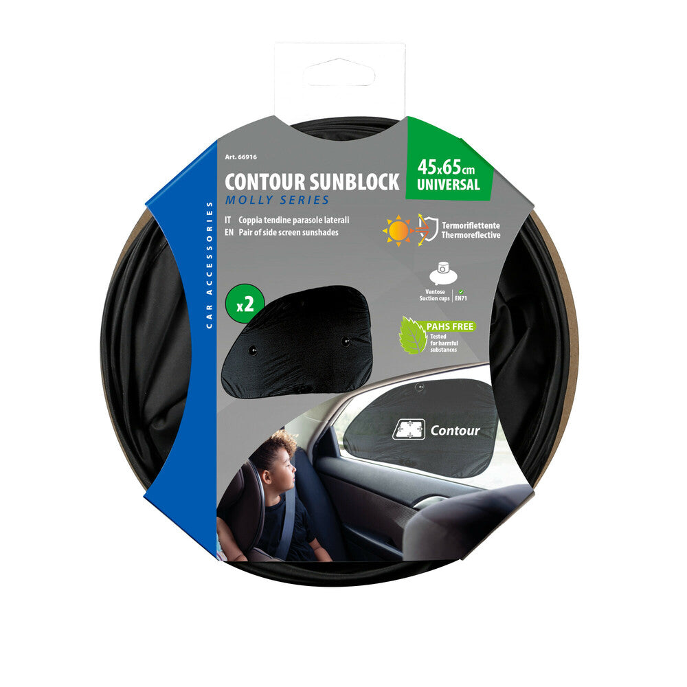Lampa Molly Contour Tendine Parasole per Auto 45x65 cm 2 Pezzi