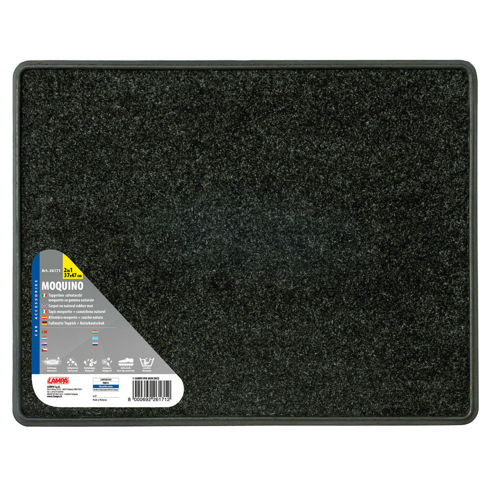Lampa Moquino Tappetino Auto Gomma e Moquette 37x47 cm